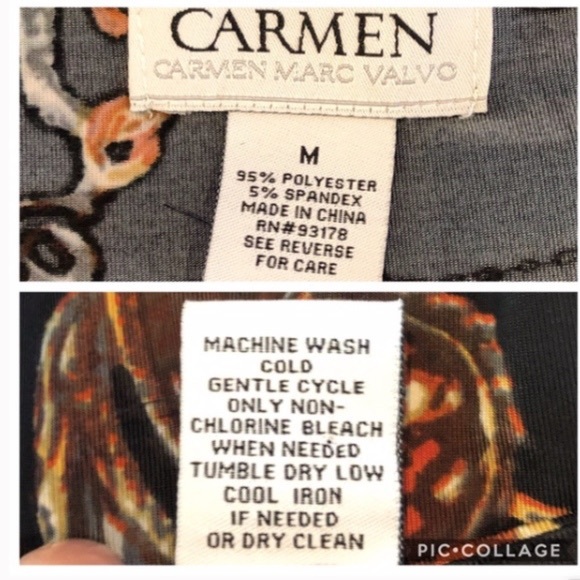 Carmen Marc Valvo Pattern Side Ruched Top - Picture 8 of 8